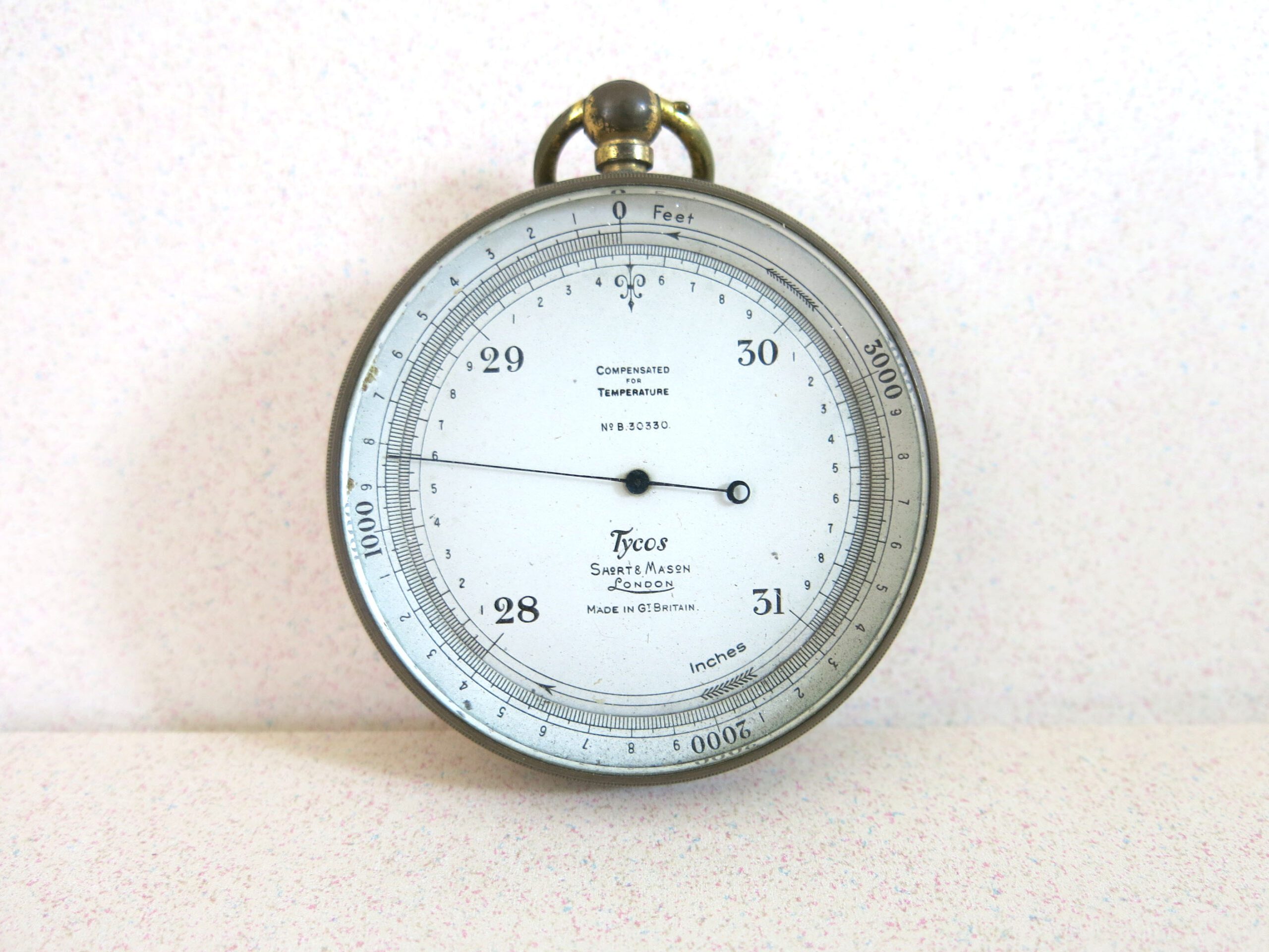 WEATHER INDICATOR ANEROID BAROMETER BY SHORT & MASON c1915 – Vavasseur  Antiques